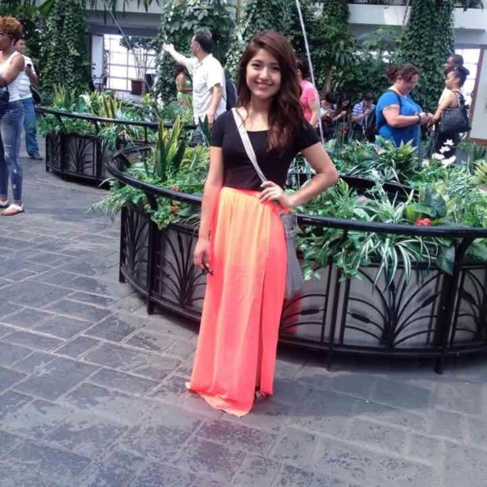 Coral maxi skirt